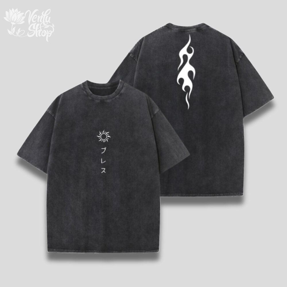 Tanjiro Washed Shirt — VenluShop anime gymwear
