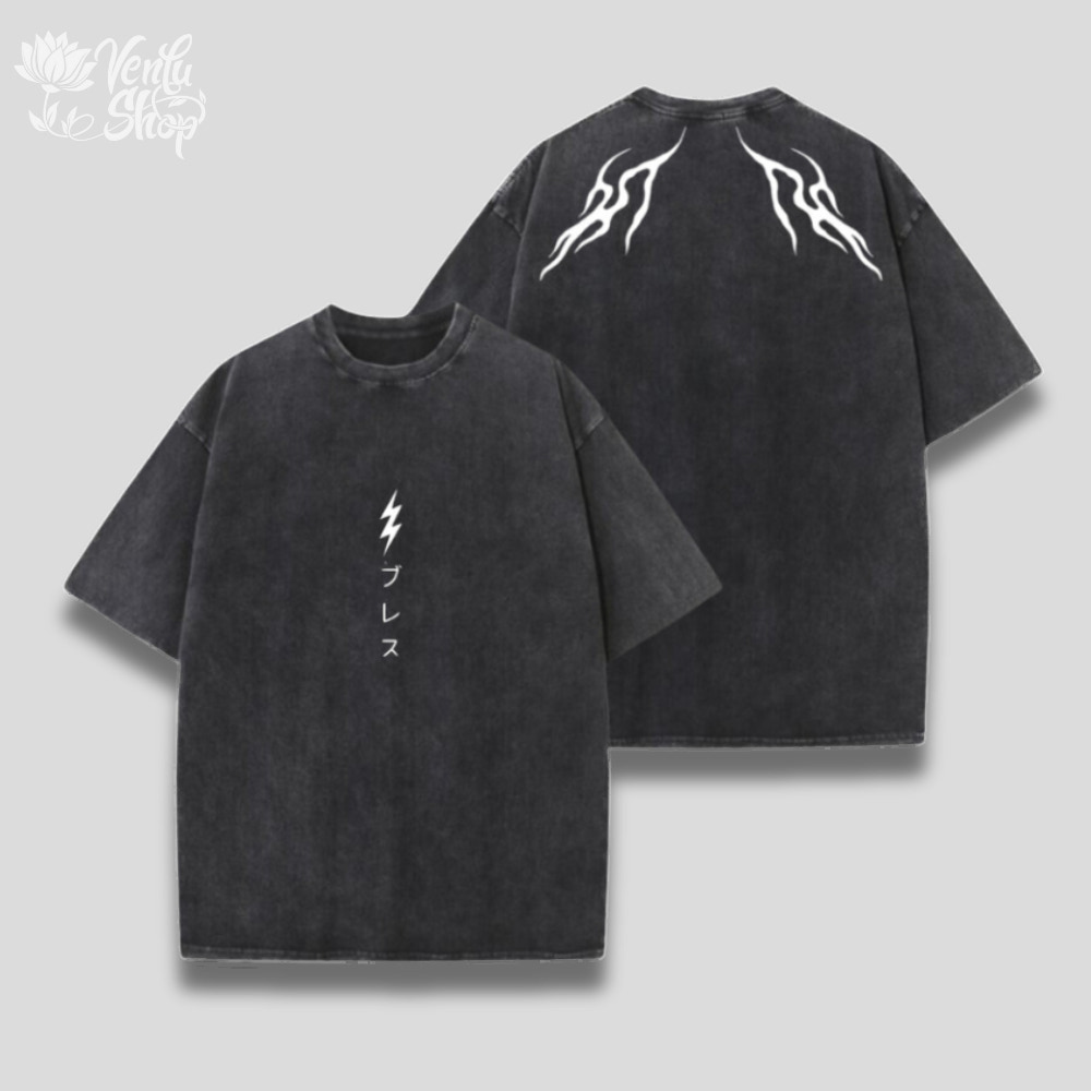 Zenitsu Washed Shirt — VenluShop anime gymwear