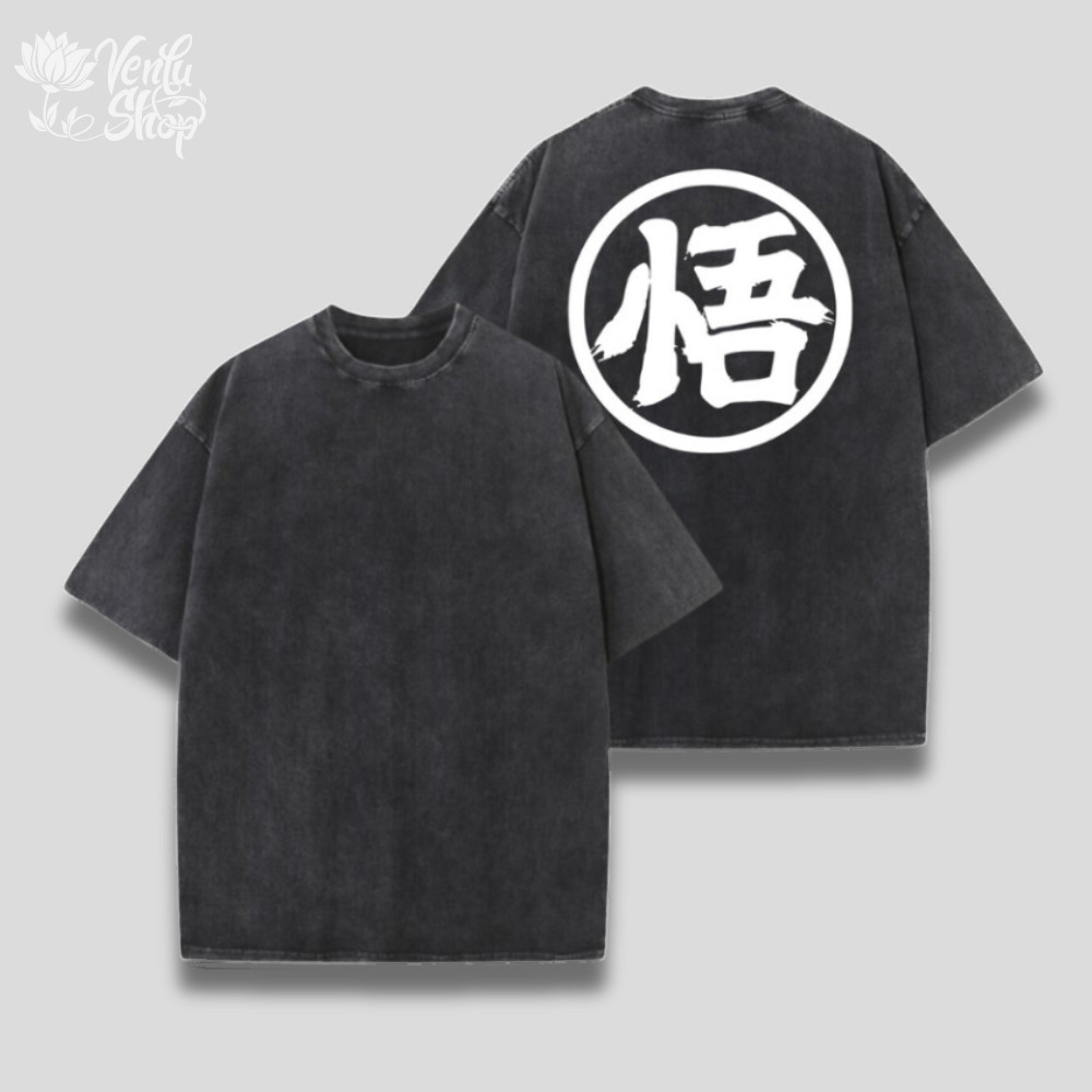 Goku Washed Shirt — VenluShop anime gymwear