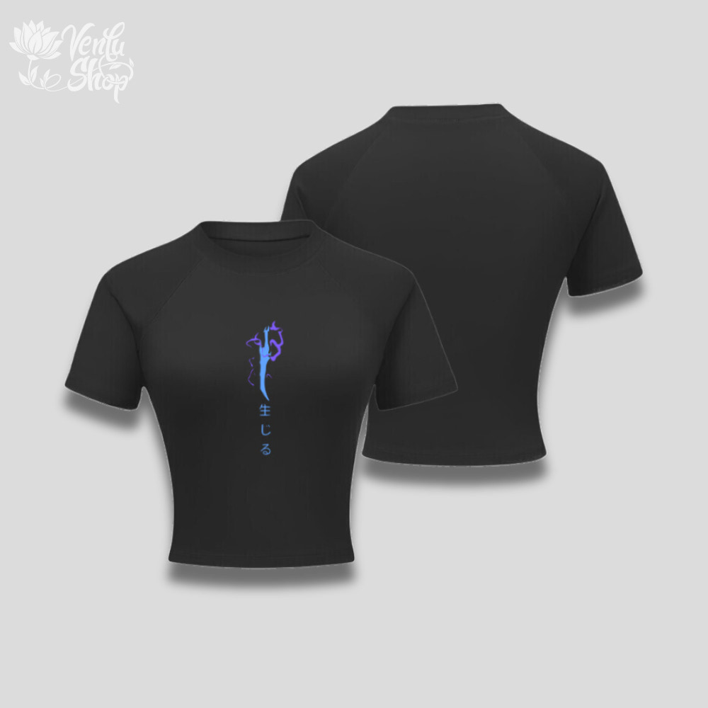 Jin Woo Cropped Compression — VenluShop anime gymwear
