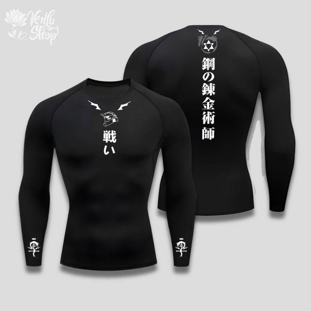 Edward Elric Crompression Shirt — VenluShop anime gymwear