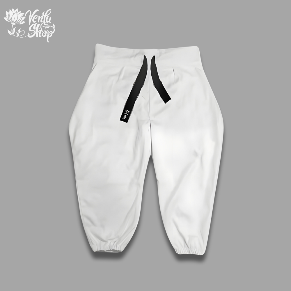 White Anime Gym Pants