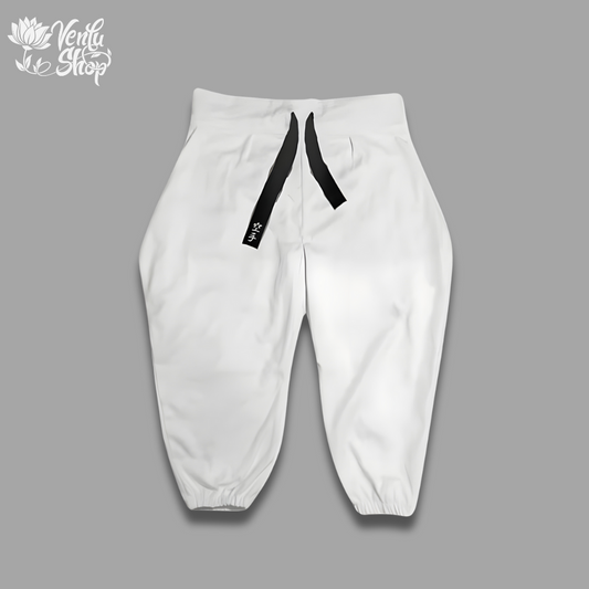 White Anime Gym Pants