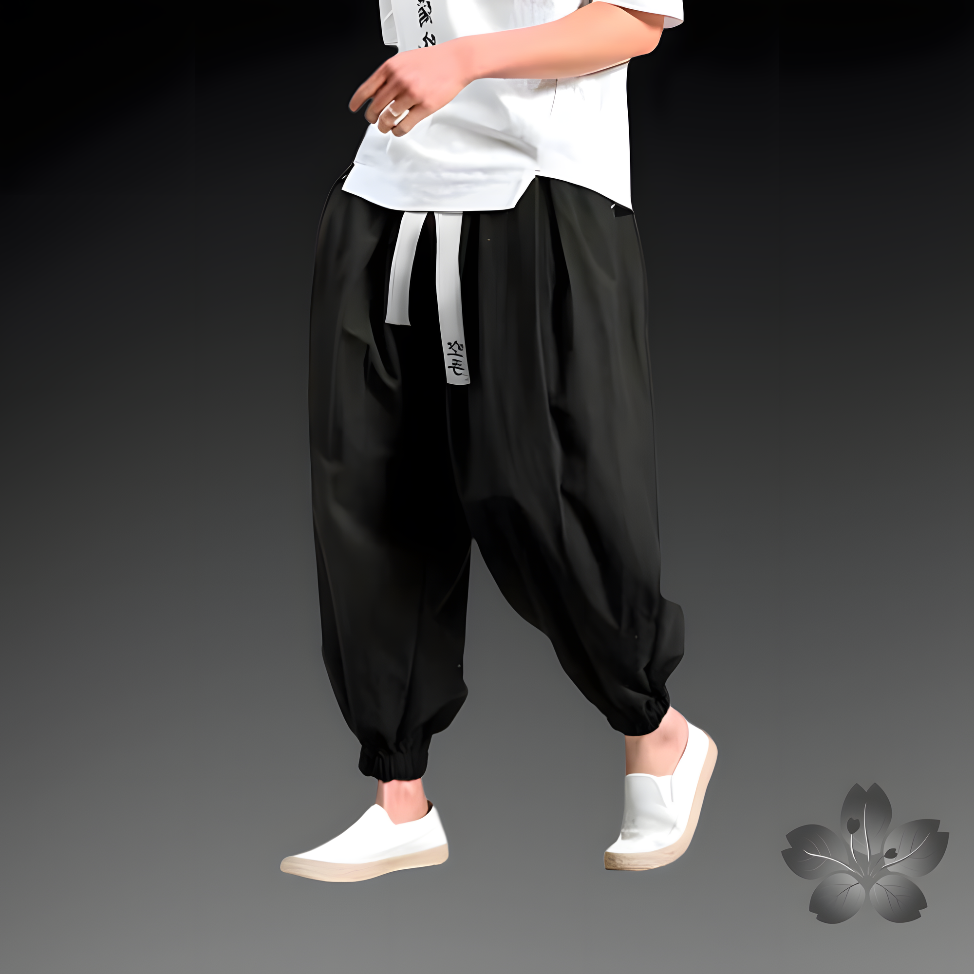 Black Anime Gym Pants