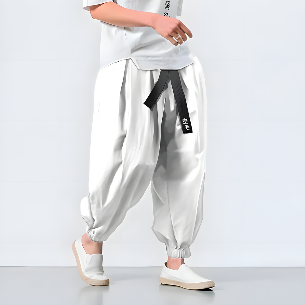 Pantalon de sport anime blanc