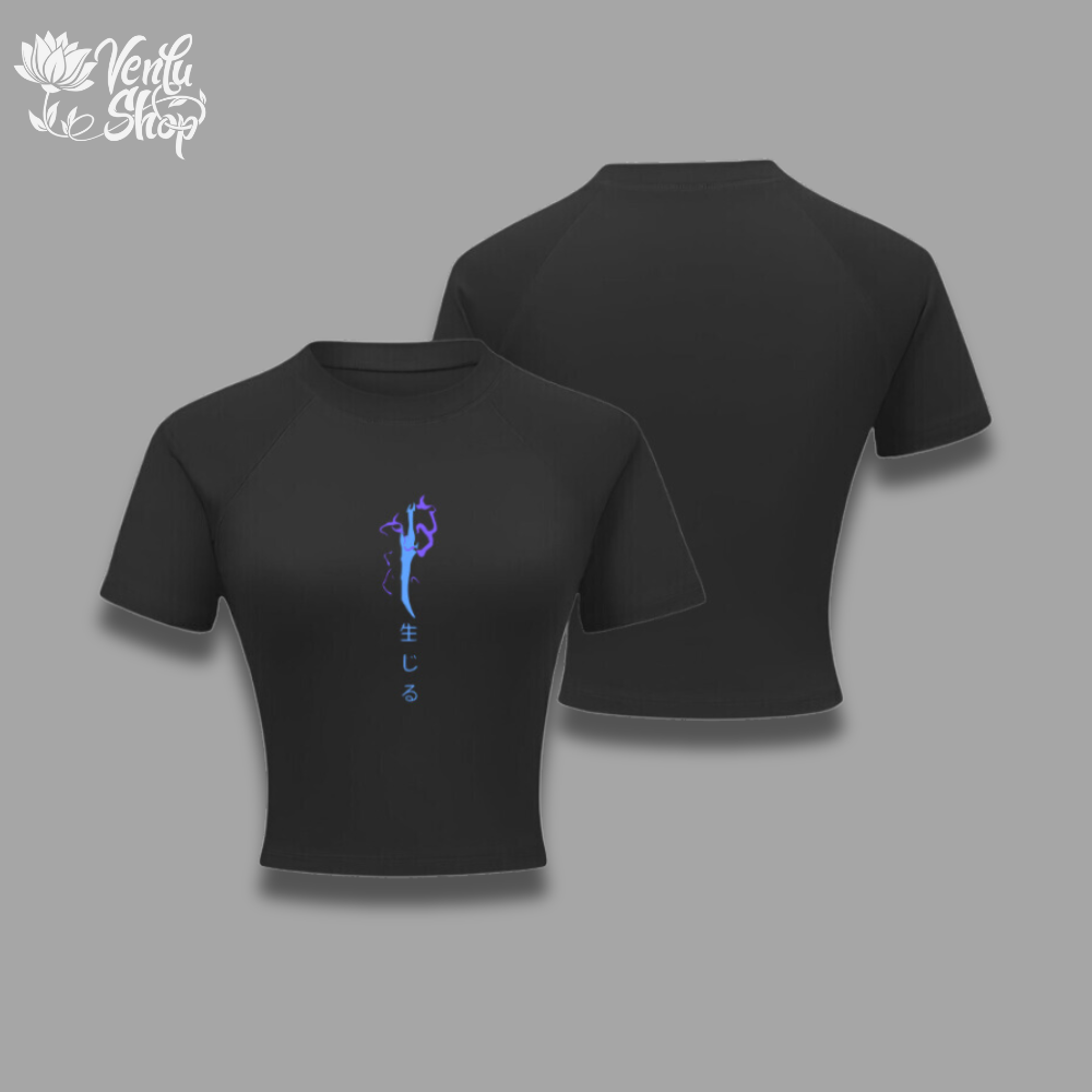 Jin Woo Cropped Compression — VenluShop anime gymwear
