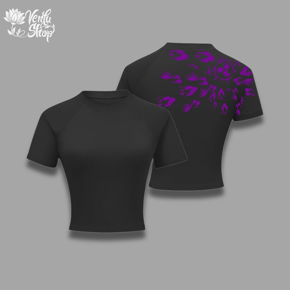 Sasuke Cropped Compression — VenluShop anime gymwear