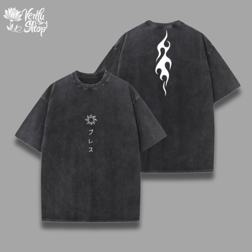 Tanjiro Washed Shirt — VenluShop anime gymwear