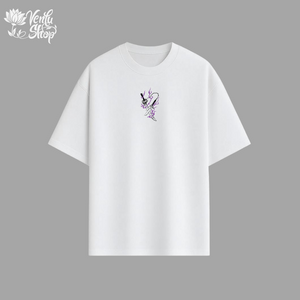 Toji anime-inspired White t-shirt with a small design on a gray background